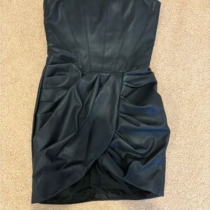 Oh Polly Black Strapless Dress